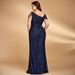 plus Size One Shoulder Sleeveless Evening Dress Sequined Beaded Ribbon Cocktail Dress for Parties Formal Banquets European American Style_ecoleips.com
