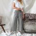 Suitable For All Seasons Summer New Women's 2025 Loose Striped Cotton Linen Pocket Fashion Casual Wide-leg Pants For Women_ecoleips.com