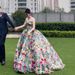 Monet Garden Travel Photography Princess 2026 New Strapless Court Style Colorful Tulle Wedding Evening Gown Puffy Dress_ecoleips.com