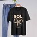 Women's Casual Short Sleeve T-Shirt - Breathable Cotton Blend Relaxed Fit Tee With Modern Print Design_ecoleips.com
