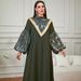 Women's Elegant Long Robe Dress Gold Sequined Patchwork Formal Gown Cross Border Style Fashionable Classy Clothing_ecoleips.com