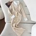 Oversized Knit Dress With Belted Waist & Shirt Collar | Fall 2025 Casual Tunic Sweater Dress (XS-XXXL, Coffee/Beige, Poly-Spandex Blend)_ecoleips.com