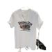 Plus Size Oversized T-Shirt For Women - Soft Cotton Comfort Tee With Bold Letter Print, Flowy Fit For Everyday Wear_ecoleips.com