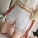 2025s Loose Solid Color Women's Lace Casual For Outer Wear Cute Style Anti-Exposure Patchwork Thin Safety Shorts_ecoleips.com