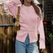 DiYun European And American Casual Solid Color Long-Sleeve Button Sweater Women's Clothing 2025_ecoleips.com