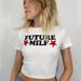 Aria Basics Aria Basics Cross-Border Wholesale European And American Clothing Ins Style Women's Trendy Short Tight Letter Print T-Shirt Hot Girl_ecoleips.com