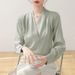 K Women's Long Sleeved Shirt With Retro Design, Professional Shirt_ecoleips.com