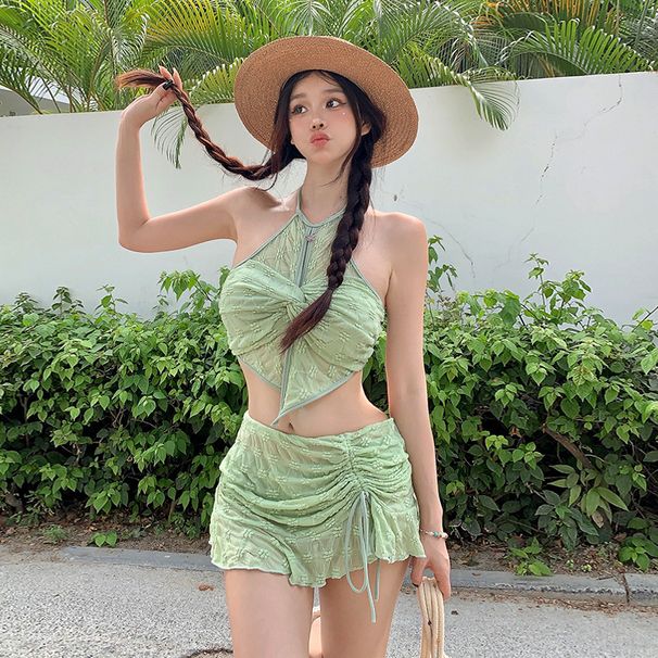 New Bikini In American Hot Girl Pure Desire Style, Three-piece Set, Slimming And Tummy-concealing, Sexy Vacation Beach_ecoleips.com