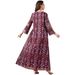 Women's Long Dress Embroidered Rope Cross Border Robe Muslim Fashion Ladies' Clothing_ecoleips.com