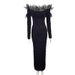Beaded Hip Evening Dress – Sexy Long Skirt Wedding & Party Gown (White/Black, S-XL)_ecoleips.com