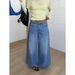 ICC Early Spring New Model, High-end Large Silhouette A-line Slimming Women's Wide-leg Jeans, Model 1759_ecoleips.com
