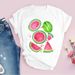 European And American Cross-border Foreign Trade Wholesale Clothing, Fruit Pattern Round Neck Plus Size Short-sleeve_ecoleips.com