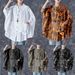 Floral Print Mandarin Collar Batwing Sleeve Blouse – Oversized Summer Top For Women_ecoleips.com