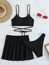 New Style Women's Swimsuit Sexy Three-Piece Set Swim Skirt Bikini Fashionable Clothing_ecoleips.com