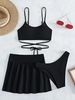 New Style Women's Swimsuit Sexy Three-Piece Set Swim Skirt Bikini Fashionable Clothing_ecoleips.com