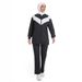 New Muslim Solid Color Sportswear Arab Hui Ethnic Conservative Women's Casual Sweatshirt Two-Piece Set Y021_ecoleips.com