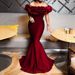 Women's Clothing Lotus Leaf One Shoulder Slim Tail Female Dress_ecoleips.com