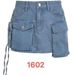 Women's Street Style Sexy 3D Pocket Cargo Denim Mini Skirt Hot Selling Clothing_ecoleips.com