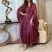 Women's Clothing Elegant Long Skirt Solid Color Puff Sleeve Women's Robe Dress_ecoleips.com