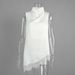 Women's Satin Sleeveless Top Lace Trimmed Turtleneck Vest European American Style Irregular Summer New Cross Border_ecoleips.com
