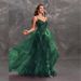 Women's Clothing Sexy Long Halter Dress Ball Gown Evening Party Wear Bubble Skirt Fashionable Large Skirt For Banquet_ecoleips.com