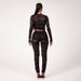 European-Style Leather & Lace Suit Set – Slim-Fit Cropped Jacket With High-Waist Trousers, Sexy Mesh Detailing (Black/Red, S-XL)_ecoleips.com