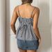 Women's Plaid Tie-Front Cami Top - Summer Vintage Inspired Bustier Crop Top With Adjustable Drawstring_ecoleips.com