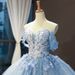 Women's Clothing Travel Photography Colored Yarn Spring New Bride Solo Puffy Skirt One Shoulder Trailing Wedding Dinner Princess Dress_ecoleips.com
