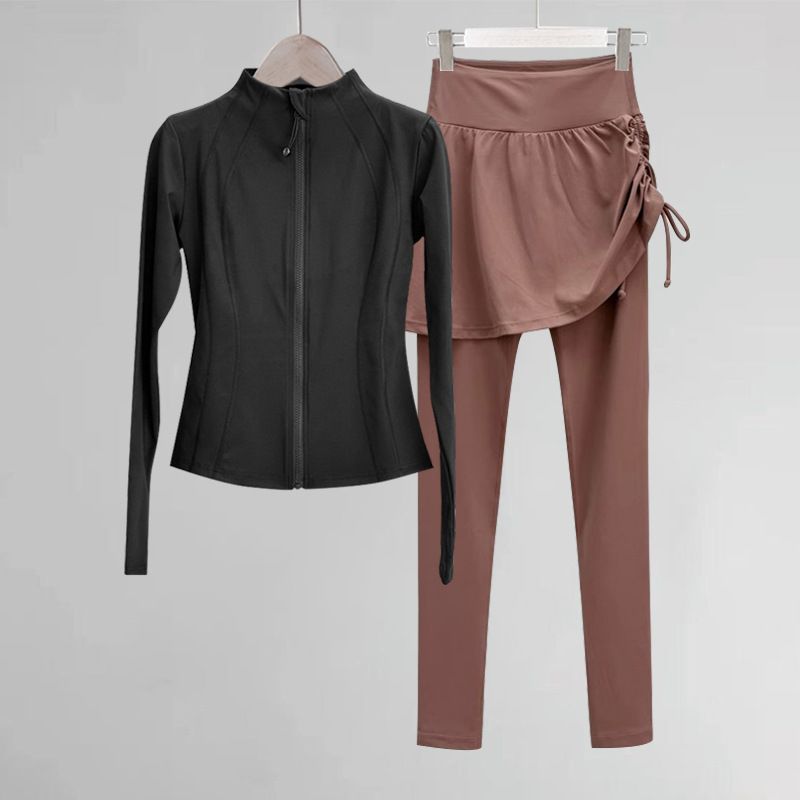 Women's Clothing Running Sports Suit Women's Morning Running Suit Fashionable 2024 New Spring Yoga Loose Outdoor Leisure Fitness Tops_ecoleips.com