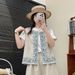 Embroidered 2025 Summer New Style Simple Retro Round Neck Women's Fashionable Cardigan Vest Top_ecoleips.com