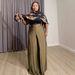 Women's Casual plus Size Pant Set Summer Wide Leg Trousers with Printed Drawstring Top European American Style Clothing_ecoleips.com