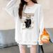 European Style Women's Thick Crew Neck Sweatshirt Fleece Lined Loose Fit Petite for Spring Autumn Winter 2023 Hot Selling_ecoleips.com