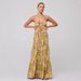 Bohemian Print Maxi Dress With Tie-Strap Detail - Flowy A-Line Beach Dress For Women Soft & Breathable Fabric_ecoleips.com