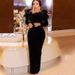Women's one-line dress elegant bubble bead feather bead one-piece dress_ecoleips.com