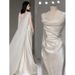 Women's Clothing Satin Light Wedding Dress French White Super Fairy Tube Top Forest Style Out Of The Door Yarn_ecoleips.com