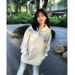 Trendy Heavy Duty Machine Embroidered Hooded Sweatshirt American Style Fleece Lined Thickened Casual Jacket for Women Autumn Winter Fashion_ecoleips.com