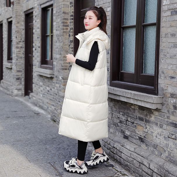 women's hooded puffer jacket – lightweight quilted winter coat with map print, loose fit for casual wear_ecoleips.com
