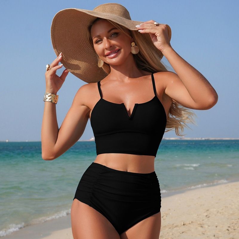 Women's Cross-Over Two Piece Swimsuit Sexy Style Bikini Set Design Polyester Spring/Summer/Fall/Winter_ecoleips.com