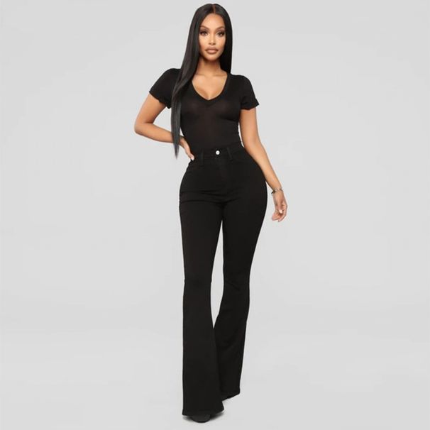 Women's Classic High-Waisted Slim Fit Denim Trousers Bulk Discounts Available_ecoleips.com