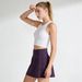 High-Waisted Yoga Skirt With Nude-Feel Lining – Breathable Spandex Tennis Skirt For Running & Pilates (Black/Polka Dot, S-12)_ecoleips.com