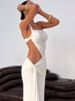 JULISSA MO Sexy One Shoulder Hollow Out Women Maxi Dress White Backless High Waist Dress Summer Slim Elegant Party Clubwear 2026_ecoleips.com