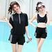 Women's Three-piece Swimsuit, Plus-size, 100kg Conceals Body Fat, Slimming, Conservative, Extra-large, Suitable For_ecoleips.com