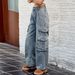 Women's Clothing Spring And Summer Washed Semi Elastic Loose Denim_ecoleips.com