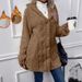 Women's Reversible Hooded Cardigan - Soft Fleece Long Sleeve Open Front Coat, Lightweight & Warm (Multiple Colors & Sizes)_ecoleips.com