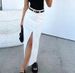 Women's Clothing Women's High Waist Slit Design Denim Skirt Long Skirt_ecoleips.com