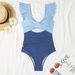Aria Basics 2024 New Cross-Border European And American Women's Ruffle One-Piece Bikini Swimsuit Slim Fit In Multiple Colors_ecoleips.com