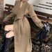 High-end Black Long-sleeved Trench Coat Women's Loose And Thin Big Lapel Cardigan Top_ecoleips.com