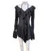 Elegant Flounce V-Neck Tie-Front Flutter Sleeve Ruffle Hem High Waist Bodycon Dress For Women Versatile Style Companion_ecoleips.com