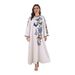 OME Printed Rhinestone Women's Muslim Dress Abaya Large Robe_ecoleips.com