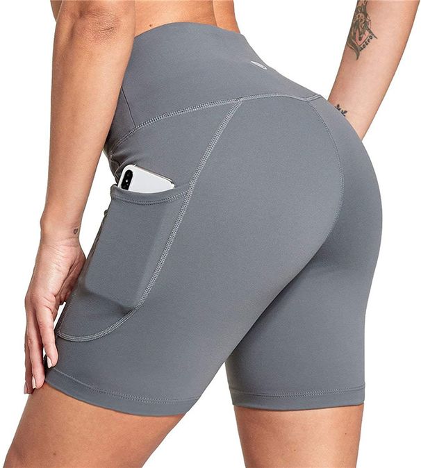 Multi Color High Waist Yoga Sports Shorts High Elastic Fitness Running Women's Active Wear Polyester Leggings_ecoleips.com